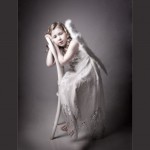 Glasgow photographers children girl on chair in angel costume