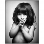 Glasgow photographers children's portraits girl sucking thumb