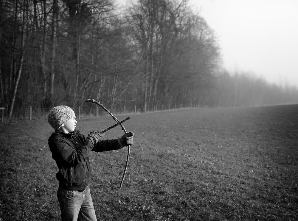 boy with bow